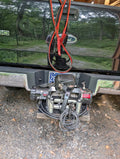 Smittybilt 9,500 lb XRC Winch with Rear Receiver Hitch and Skid Plate. 16' long battery cables