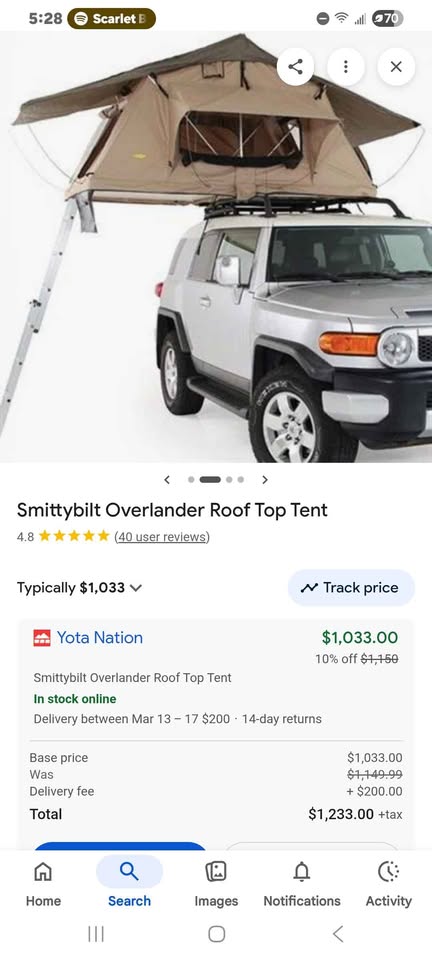 Smittybilt Overlander Roof Top Tent in Oceanside, CA (photo 4)