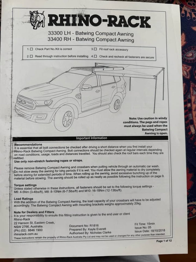 Rhino Rack Batwing Compact Awning — photo 2