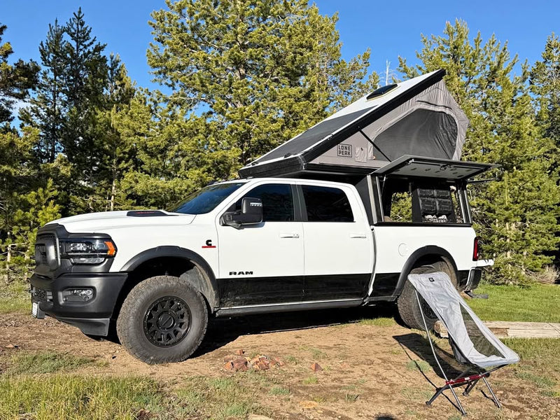 Lone Peak V1 Truck Camper for RAM 2500 Crew Cab Standard Bed in Mather, CA (photo 1) — photo 1