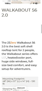 23Zero Walkabout 56 1.0 Roof Top Tent in Greeley, CO (photo 2)