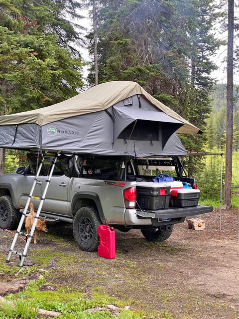 OVS Nomadic 3 rooftop tent, extended