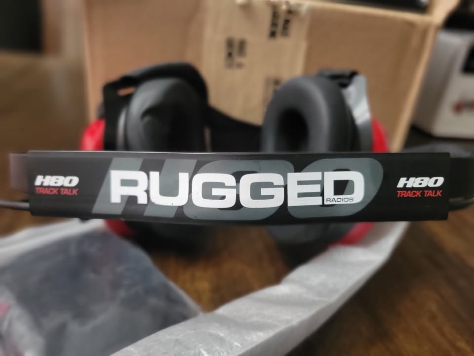 Set Of 2 Rugged Radios H80 Track Talk Linkable Intercom Headsets Black/red in Citrus Heights, California (photo 5) — photo 5