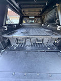 Decked truck bed drawer storage system