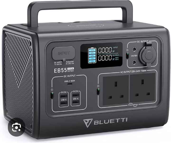 Bluetti EB55 Portable Power Station with new Solar Panel .only use one time in Clarksville, TN (photo 2) — photo 2