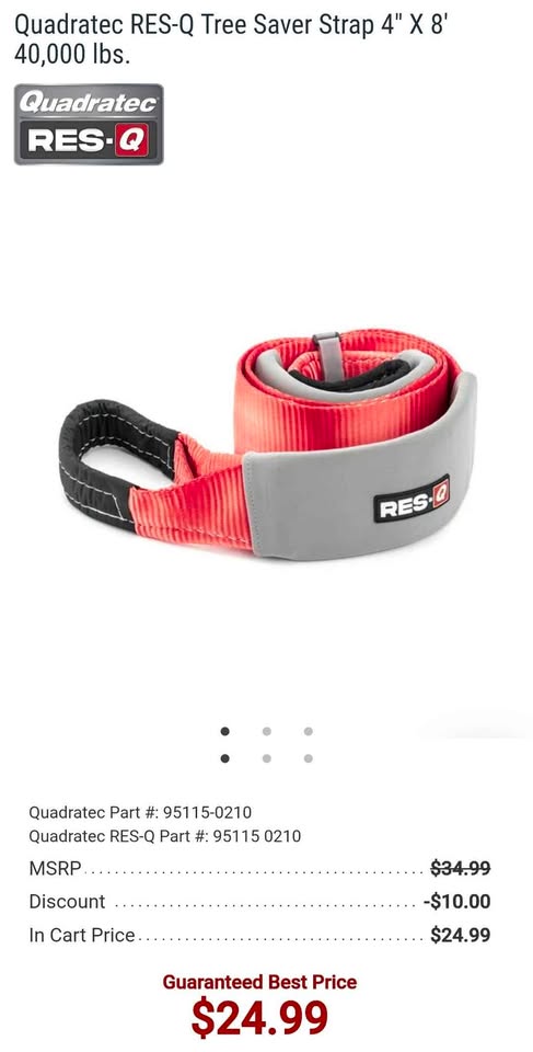 Warn VR EVO 12S, Factor 55 ultrahook and fairlead 1.0, Res-Q tree saver strap in Cypress, TX (photo 10) — photo 10