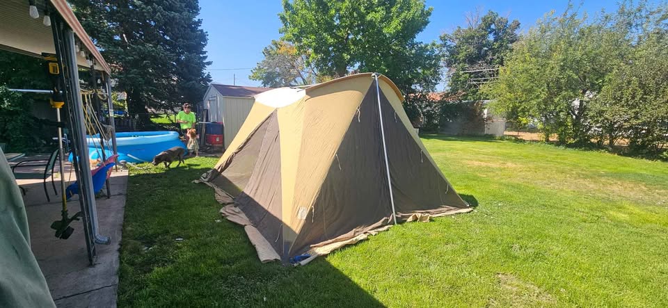 Spring bar tent with Cabela's lounge cot in Tooele, UT (photo 3) — photo 3