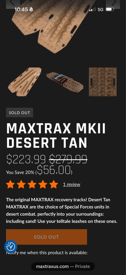 Maxtrax MKII Recovery Board - Desert Tan — photo 3