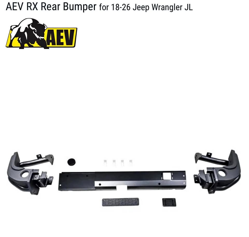 AEV RX Rear Bumper for 18-26 Jeep Wrangler JL used fuel caddy tire carrier (photo 1)
