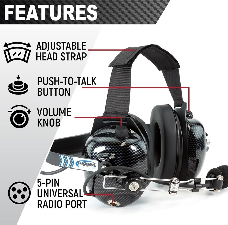 Rugged Radios H41 Behind The Head Headset For Racing Radios Industrial Electroni in Citrus Heights, California (photo 2) — photo 2