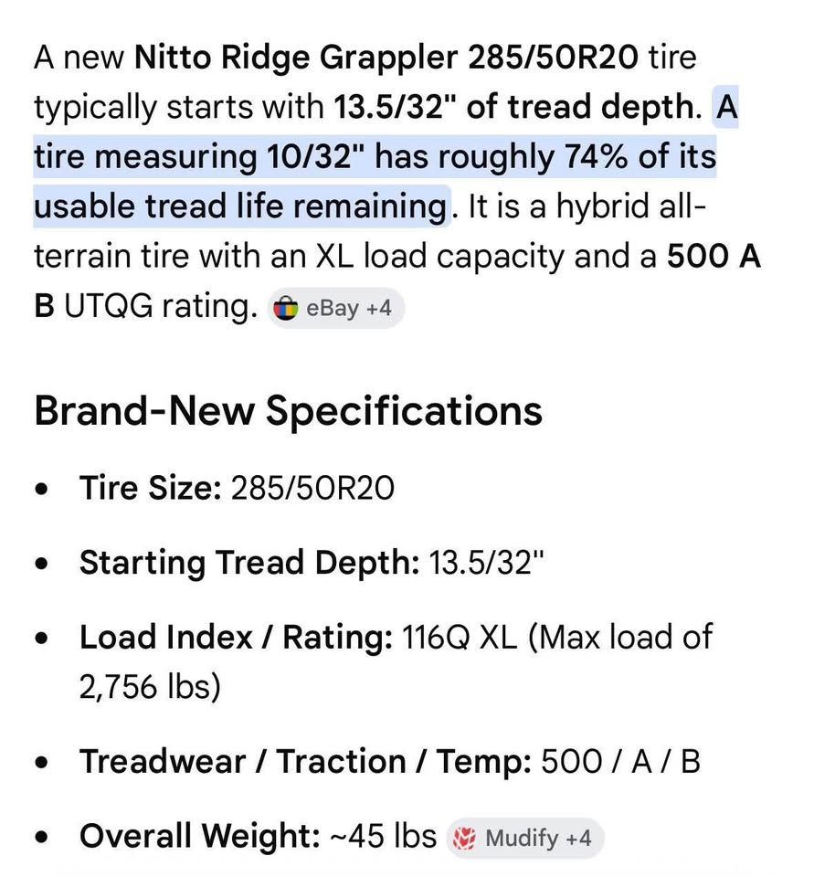 Nitto Ridge Grappler Tire in Benson, AZ (photo 6) — photo 6