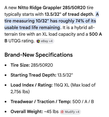 Nitto Ridge Grappler Tire in Benson, AZ (photo 6)