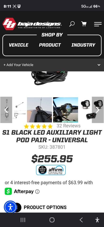 Baja Designs S1 auxiliary lights with 47mm motorcycle fork mounts in Milford, CT (photo 3) — photo 3