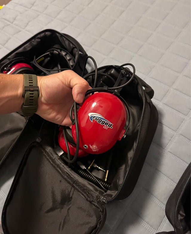 2 x Rugged Air Aviation YOUTH Headsets with Carrying Cases (2 youth ) — photo 3