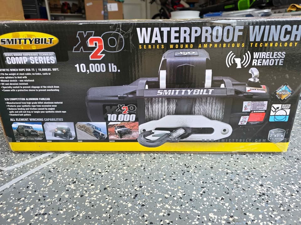 10K Waterproof Winch – Synthetic Rope – Brand New (photo 5) — photo 5