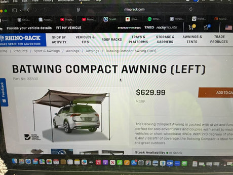 Rhino-Rack Batwing Compact 270 Degree Awning in Parker, CO (photo 3)