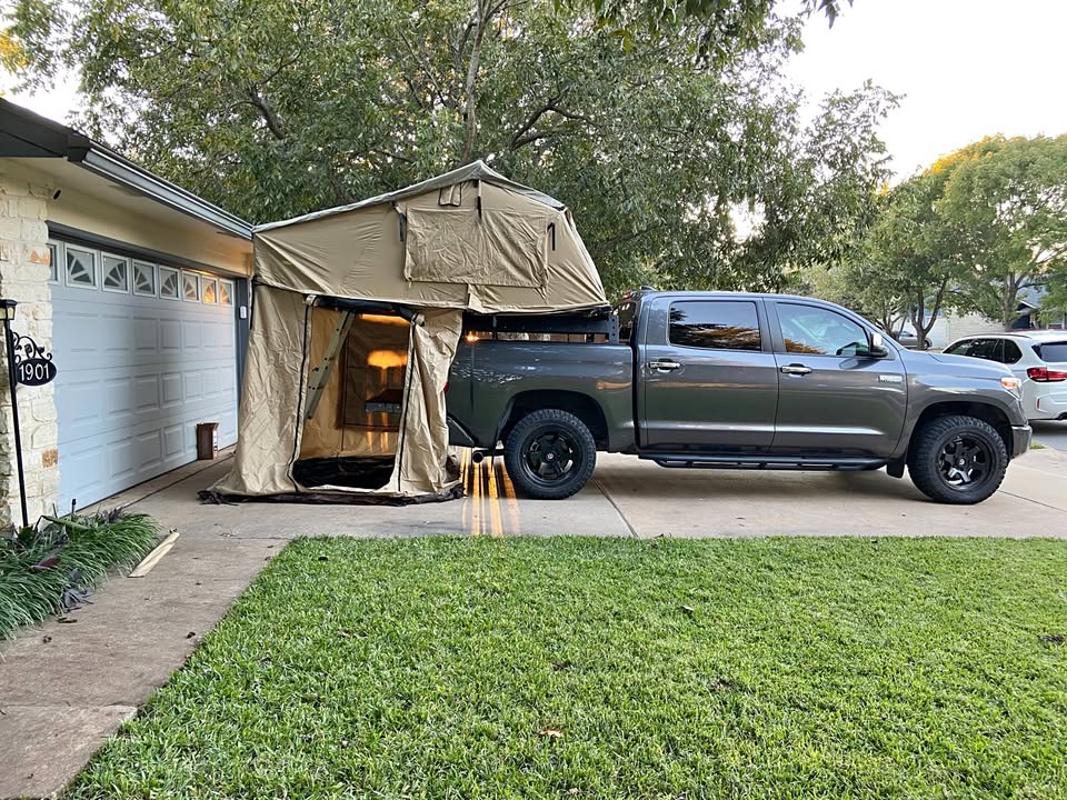 SmittyBilt Overlander XL Rooftop tent with Annex Roof Top Camping in Georgetown, TX (photo 1) — photo 1