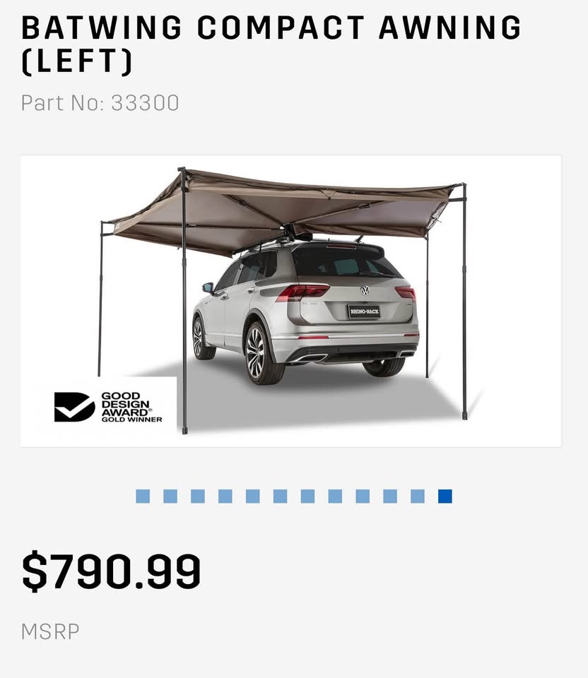 Rhino Rack Batwing Compact Awning 33300 (Left) in San Gabriel, CA (photo 3) — photo 3