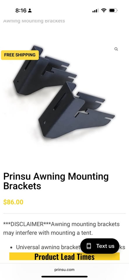 Roam 8 ft awning and annex rooms with prinsu mounts (photo 4) — photo 4