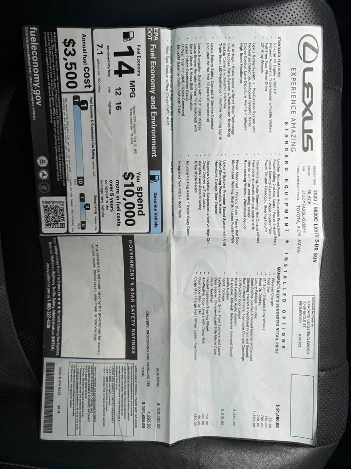2020 Lexus LX · LX 570 Sport Utility 4D (photo 8) — photo 8