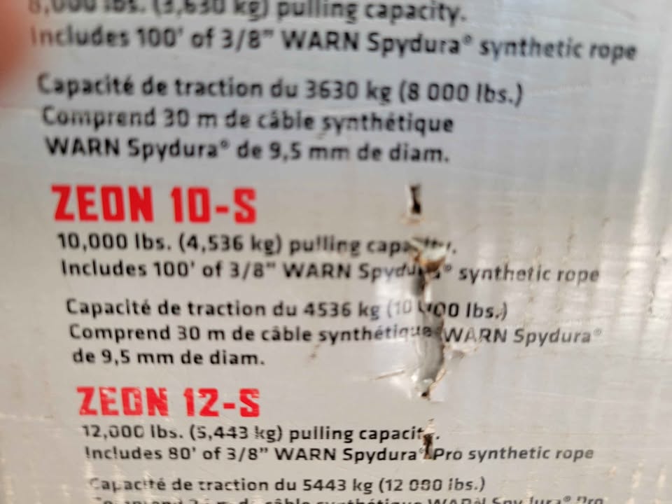 Warn zeon 10s winch NEW in Colorado Springs, CO (photo 7)