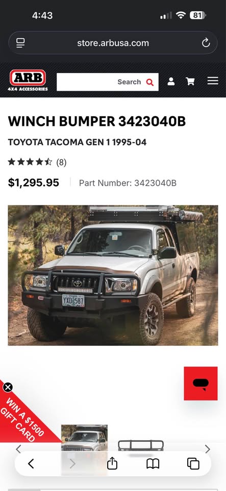 Tacoma ARB bumper in Menifee, CA (photo 2)