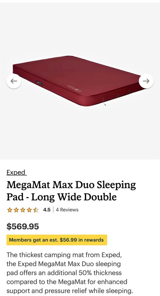 Exped MegaMat Max Duo 15 Sleeping Pad - Long Wide Double in Cottonwood, AZ (photo 1)