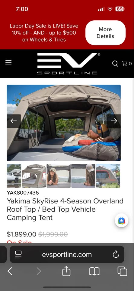 Yakima skyrise 4 season rooftop tent in Sacramento, CA (photo 2) — photo 2