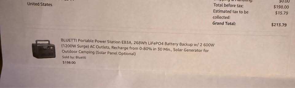 BLUETTI EB3A Portable Power Station 268Wh LiFePO4 Battery Backup - Like New in Fresno, CA (photo 5)