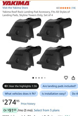 Yakima roof rack landing pads and cross bars in Arvada, CO (photo 4)