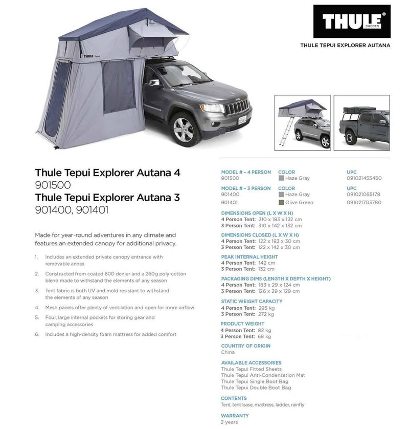 Rooftop Tent RTT - Thule Tepui Autana 3 Ruggedized in Littleton, CO (photo 7) — photo 7