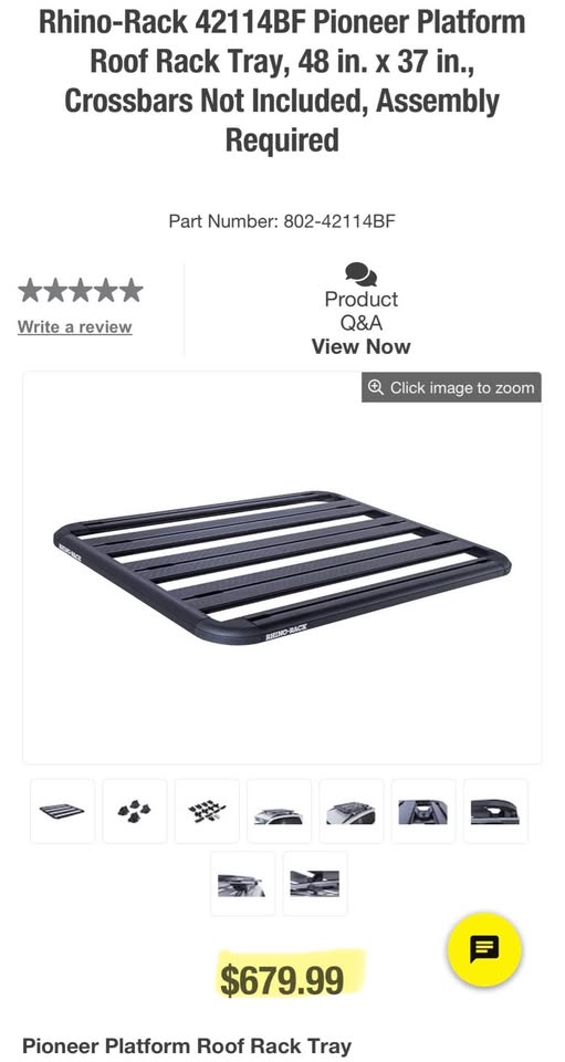 Rhino-Rack Pioneer Platform Roof Rack Tray (48 in. x 37 in.) in Littleton, CO (photo 4) — photo 4