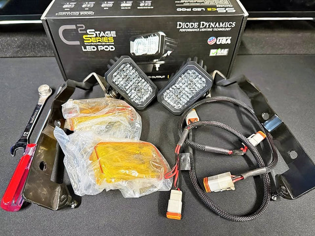 Diode Dynamics Stage Series C2 2" LED Lamps + Z1 Brackets for 2005-2021 Nissan Frontier in Baldwin Park, CA (photo 1)