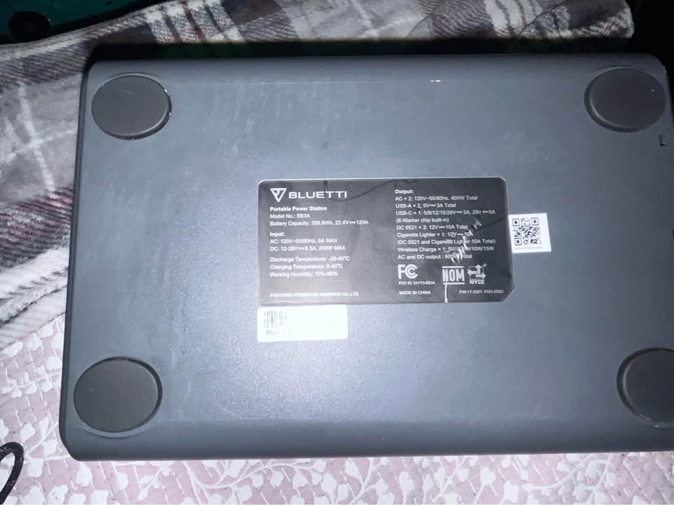 BLUETTI EB3A Portable Power Station – 268Wh / 600W – Excellent Condition (photo 3) — photo 3