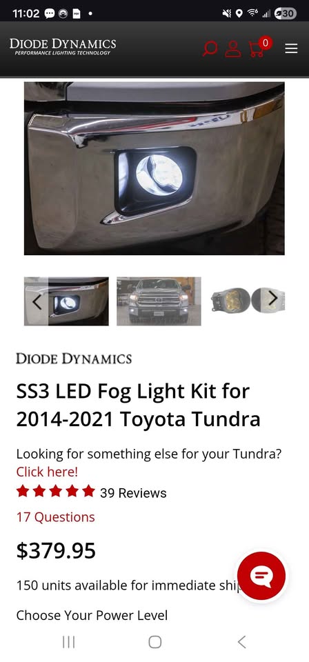 Diode Dynamix SS3 LED fog lights in Fort Cavazos, TX (photo 1) — photo 1