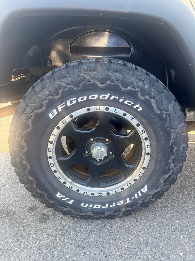 Wheels and tires (5) off Jeep Wrangler in Spokane Valley, WA (photo 1)