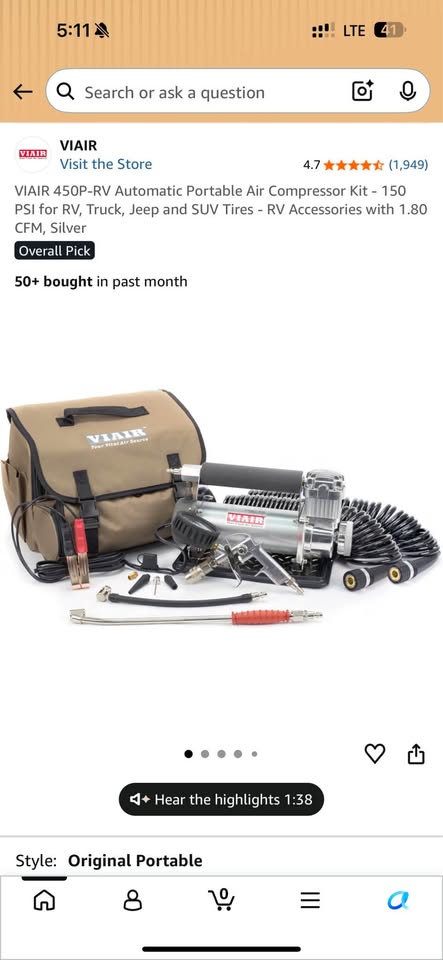Air compressor - VIAIR 450p portable kit in Bryan, TX (photo 2) — photo 2