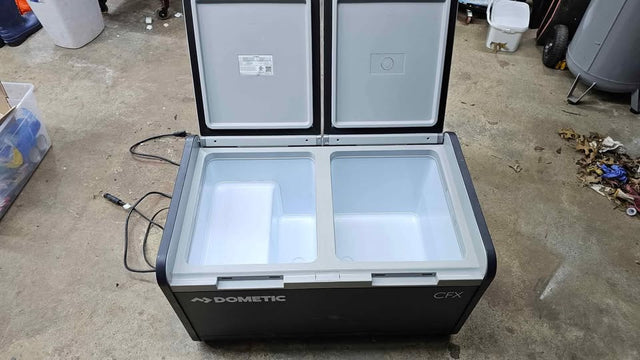 Dometic - CFX3 Portable Refrigerator and Freezer, Powered by AC/DC or Solar - Gray/Black — photo 3