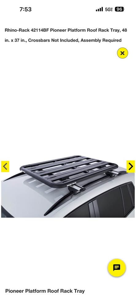 Rhino-Rack Pioneer Platform Roof Rack Tray (48 in. x 37 in.) in Littleton, CO (photo 1)