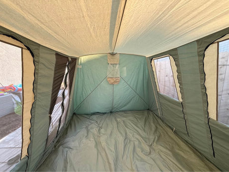 Springbar FAMILY CAMPER Canvas Tent 10x14 kodiak flexbow white duck coleman gazelle wall tent in Manteca, CA (photo 7)