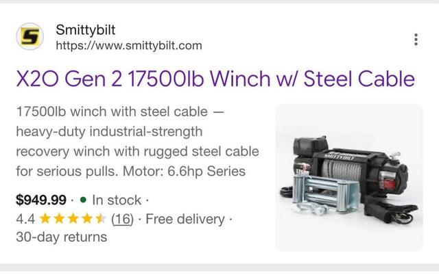 Smittybilt Winch X20 17,000 lb — photo 3
