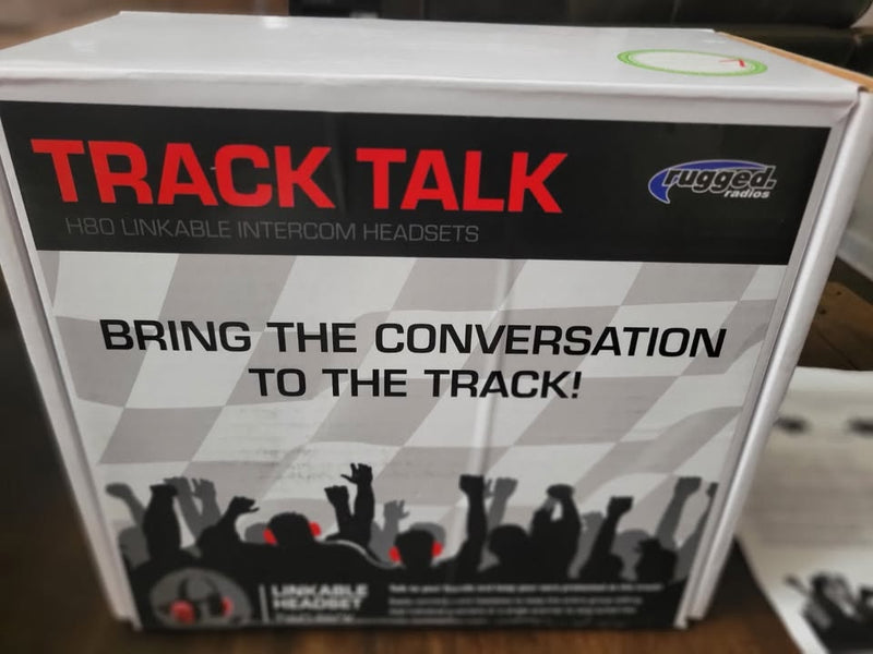 Set Of 2 Rugged Radios H80 Track Talk Linkable Intercom Headsets Black/red in Citrus Heights, California (photo 2) — photo 2