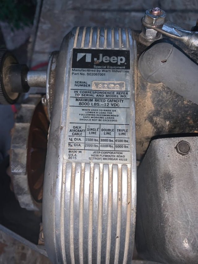 Warn 8274 Jeep Special Equipment Winch — photo 2