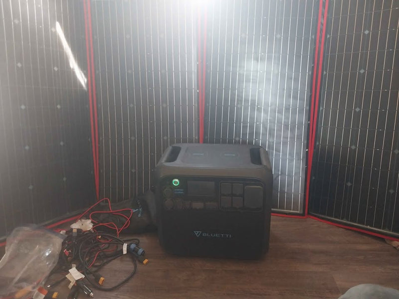 BLUETTI AC200MAX Expandable Power Station and DOKIO 300W Portable Folding Solar Panel Kit in Newberry Springs, CA (photo 4) — photo 4