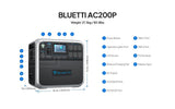 Bluetti AC200P Portable Power Station in Charleston, WV (photo 2)