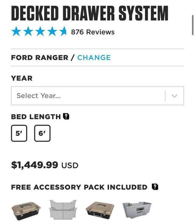 Decked drawer System For 2019 Ranger — photo 2