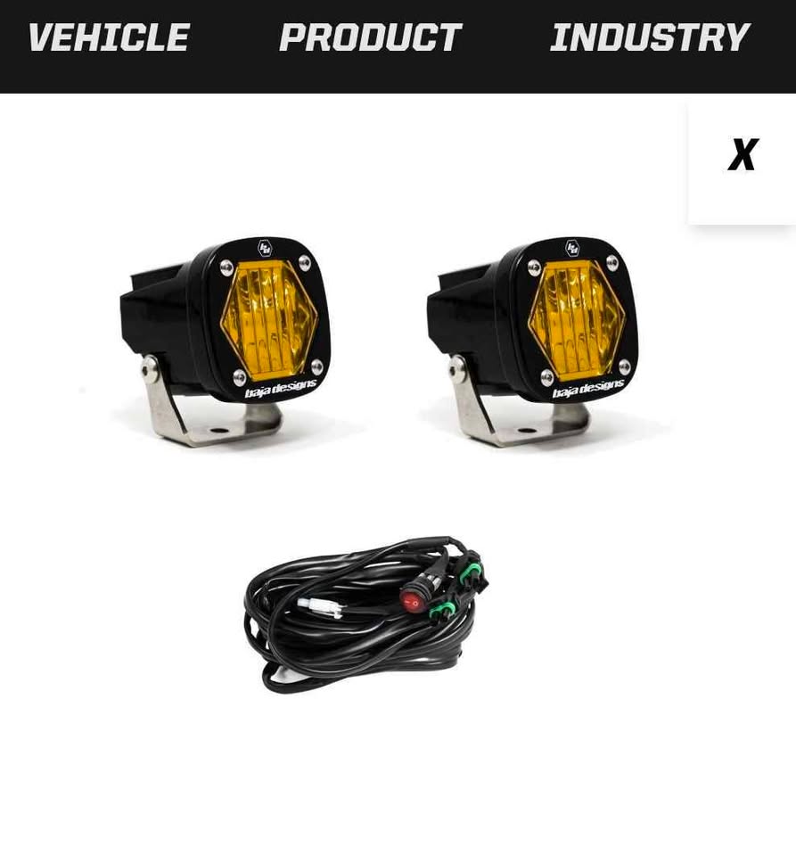 Baja Designs S1 auxiliary lights with 47mm motorcycle fork mounts in Milford, CT (photo 2) — photo 2