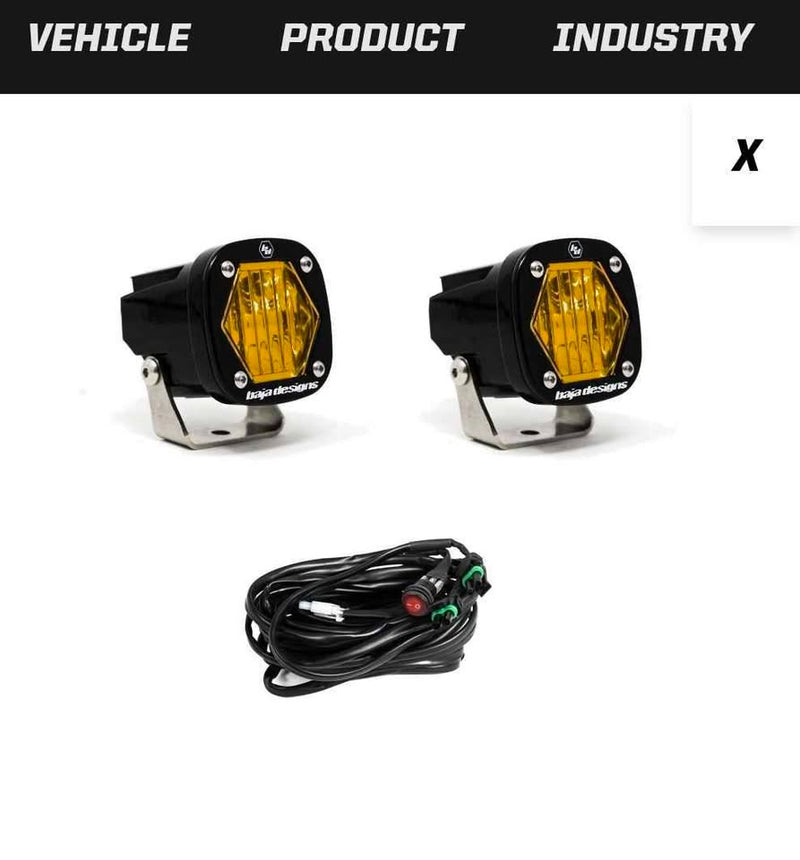 Baja Designs S1 auxiliary lights with 47mm motorcycle fork mounts in Milford, CT (photo 2) — photo 2