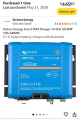 Victron Energy Smart IP43 Charger 12-V 50 AMP 120-240VAC in Gold Canyon, AZ (photo 6)