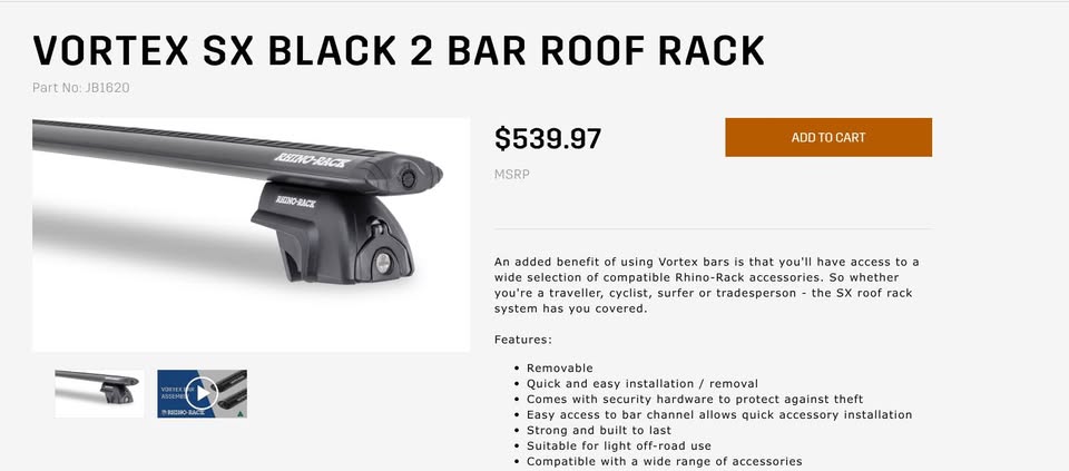 Rhino Rack Roof rack - 2024 Ford Escape in San Jose, CA (photo 7) — photo 7